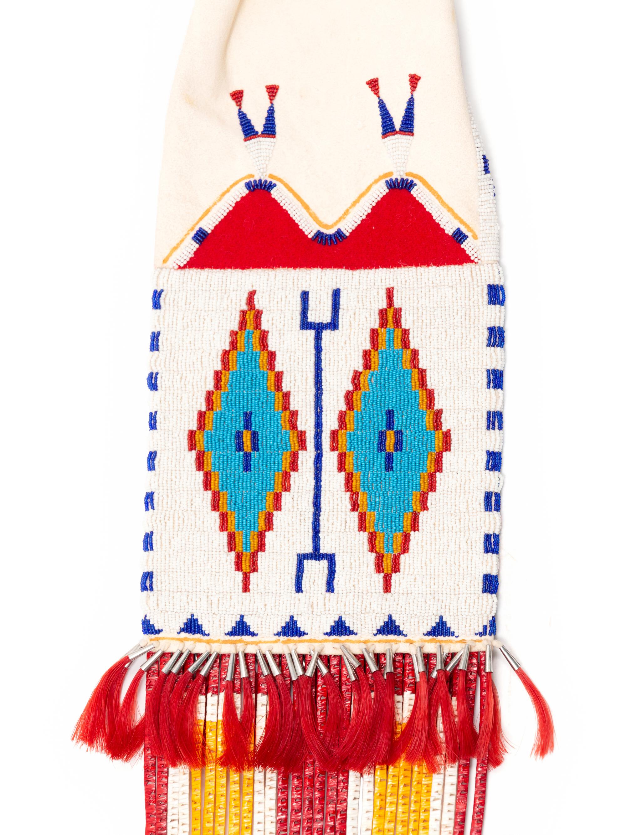 Beaded and Quilled Tobacco Bag