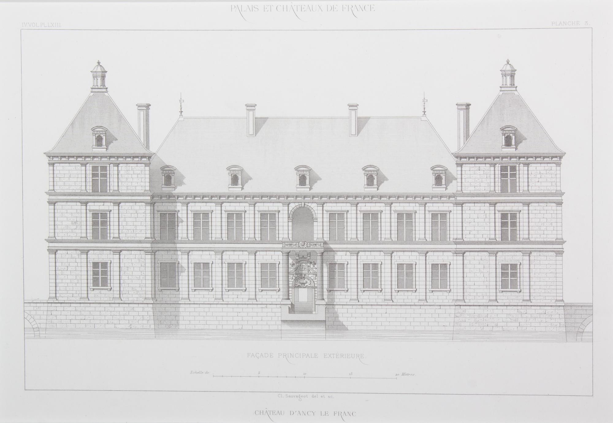 Claude Sauvageot, (French, 19th Century), originally published in the late 1860's, the group comprises: Vol.1 PL-XXVIII Planche 2 Chate