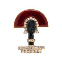 NARDI, ENAMEL AND DIAMOND 'PRINCESS TURANDOT' BROOCH