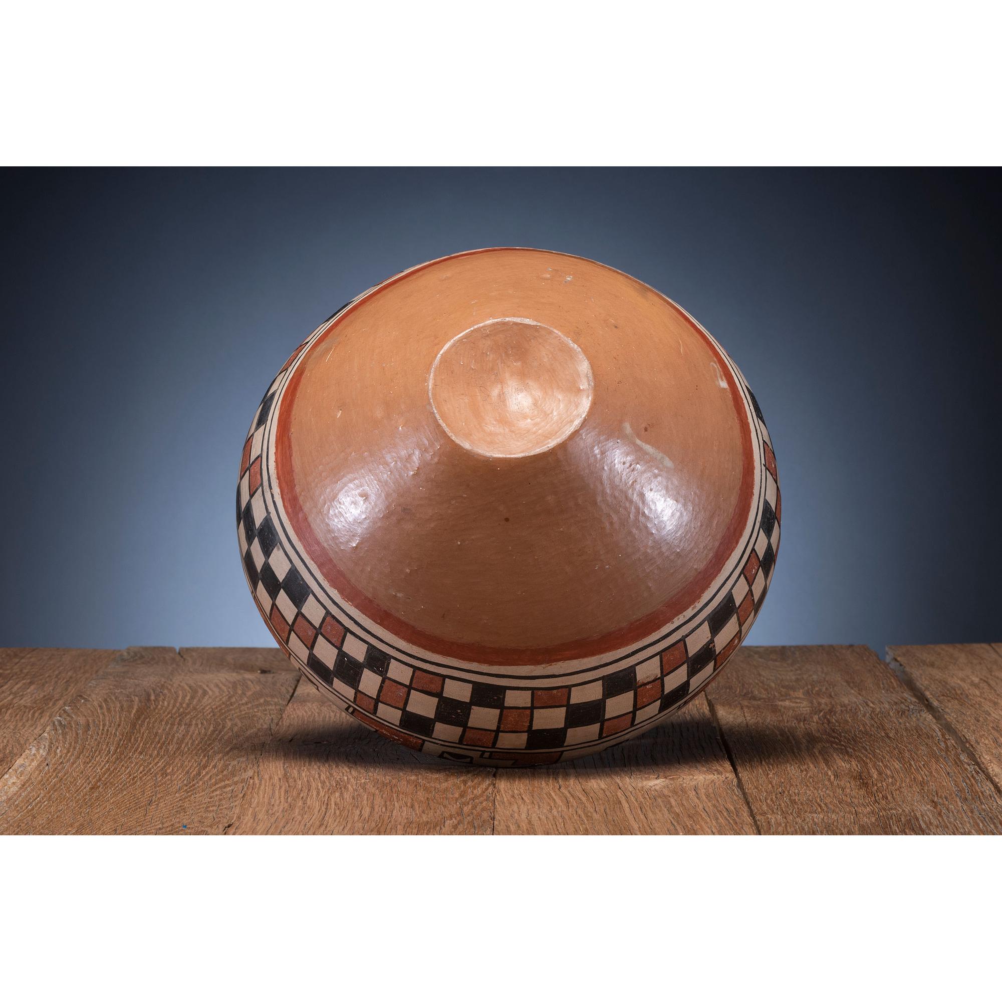 San Ildefonso Polychrome Pottery Olla