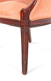 An Italian Velvet Upholstered Armchair