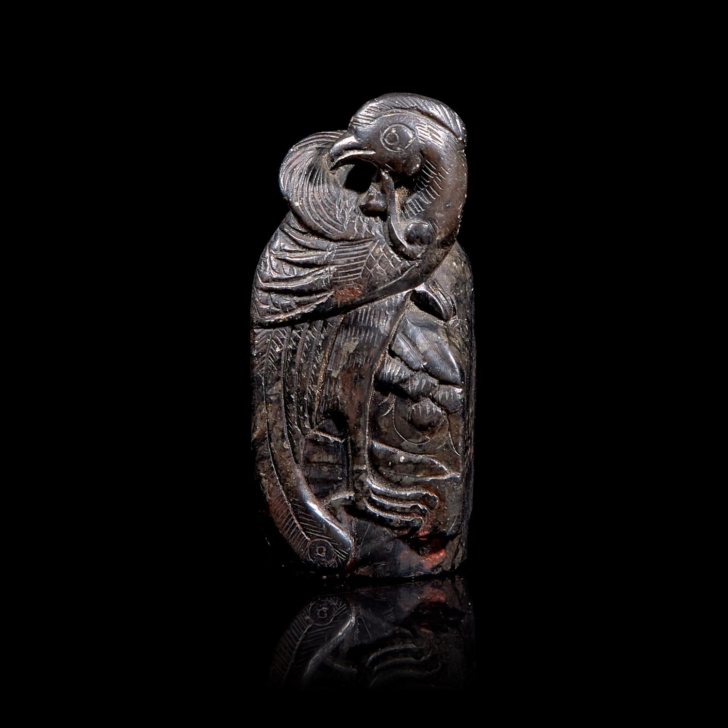 A Chinese Carved Stone 'Phoenix' Seal 鳳紋石印