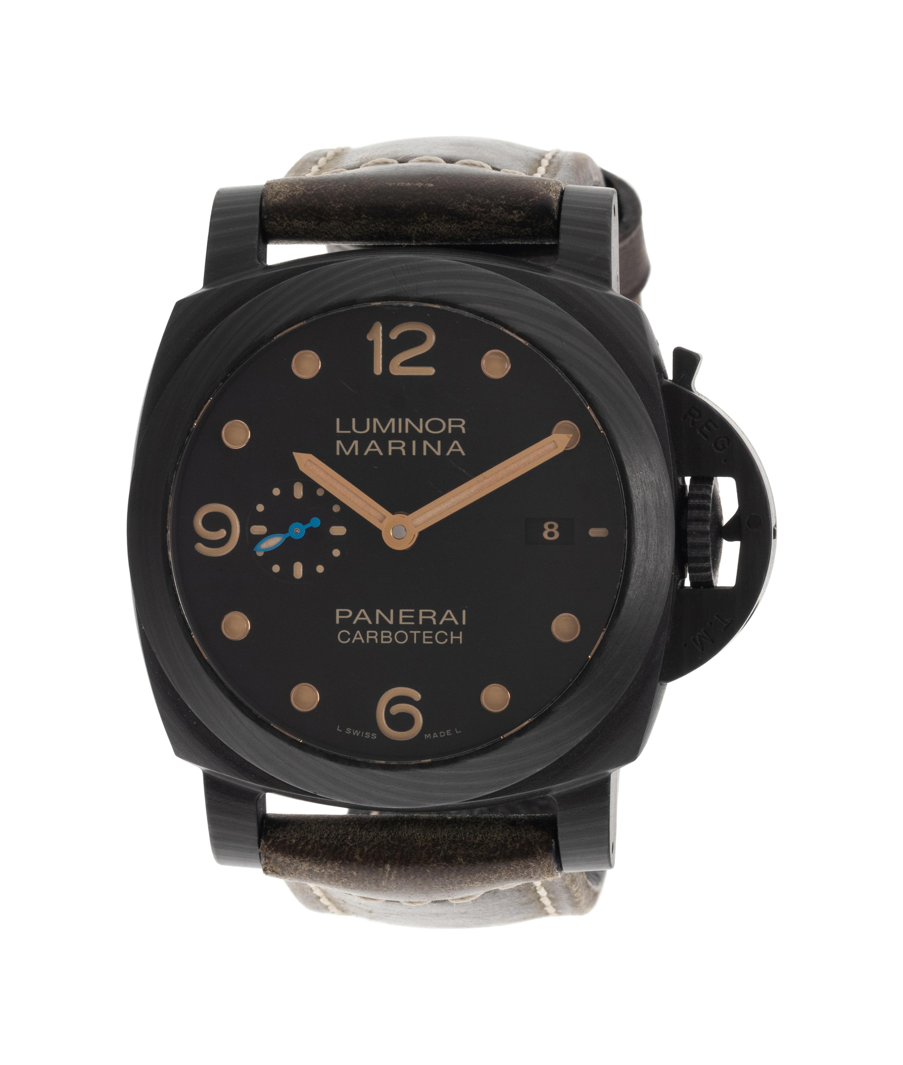 PANERAI, REF. PAM00661 TITANIUM 'LUMINOR MARINA' CARBOTECH WRISTWATCH