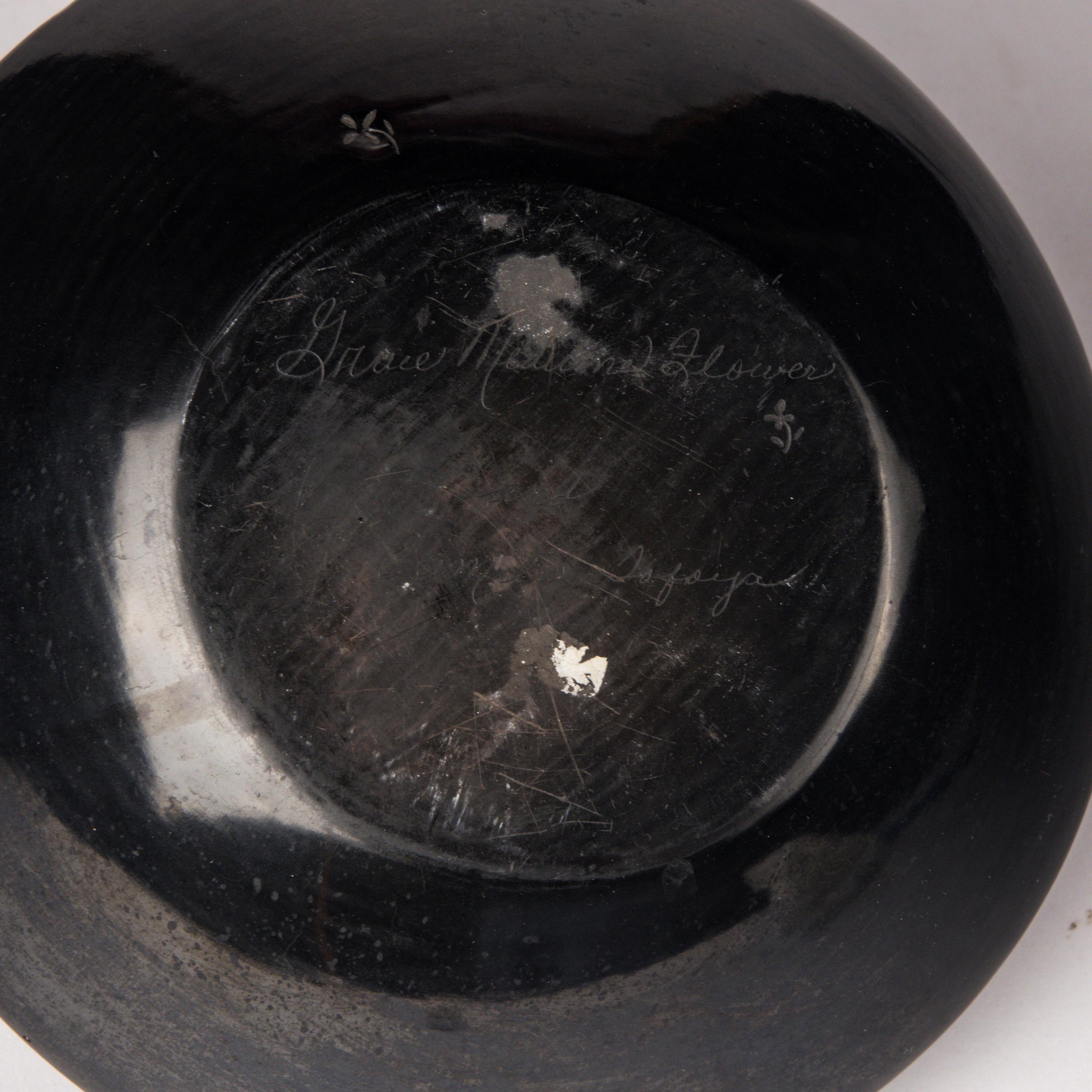 Grace Medicine Flower and Camilio Tafoya (Santa Clara, b. 1938 / 1902-1995) — Black and Sienna Sgraffito Pottery Jar