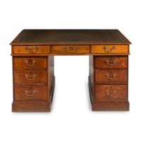 A George III Style Oak Partner's Desk