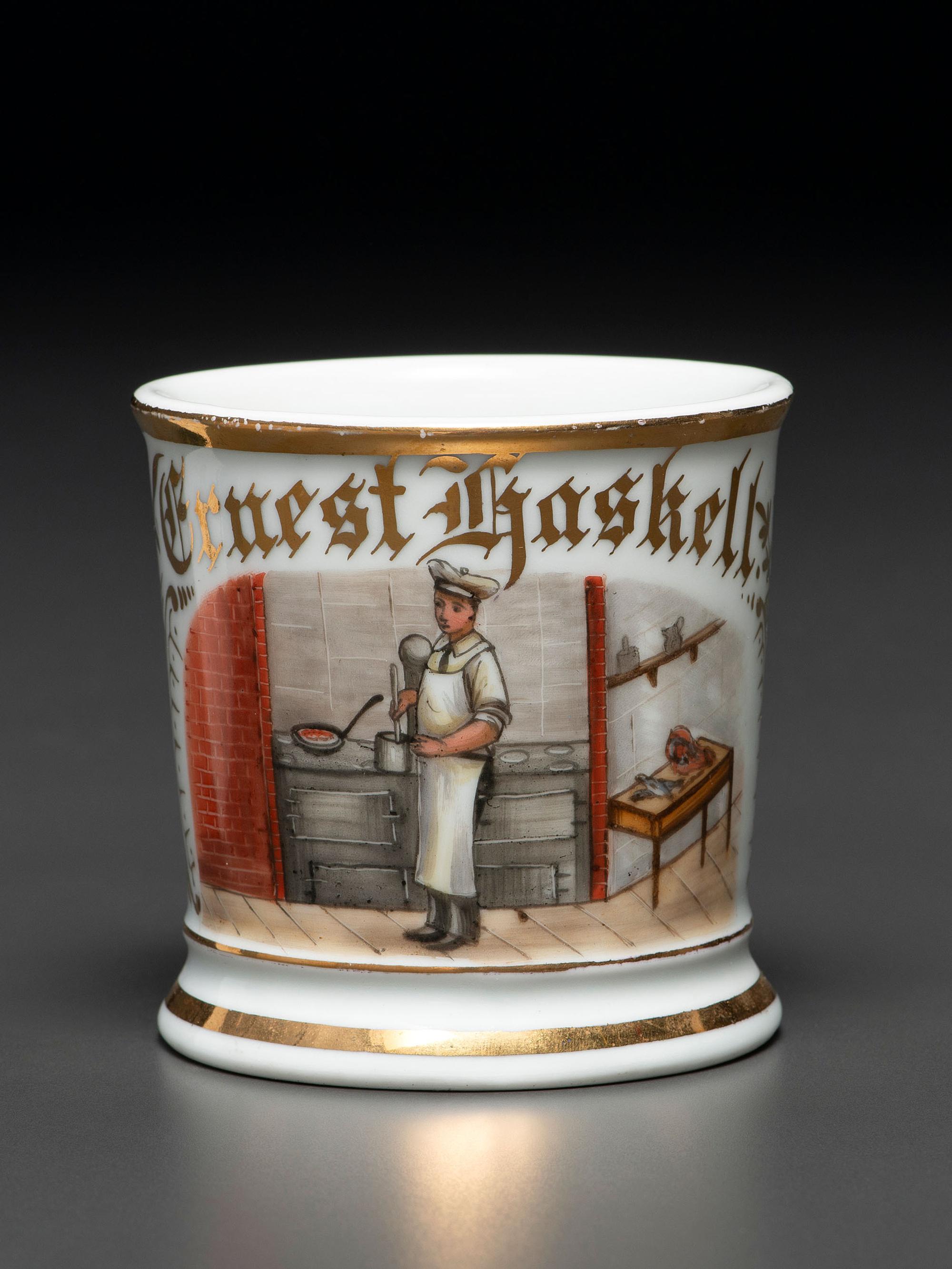 A Chef's Porcelain Occupational Shaving Mug