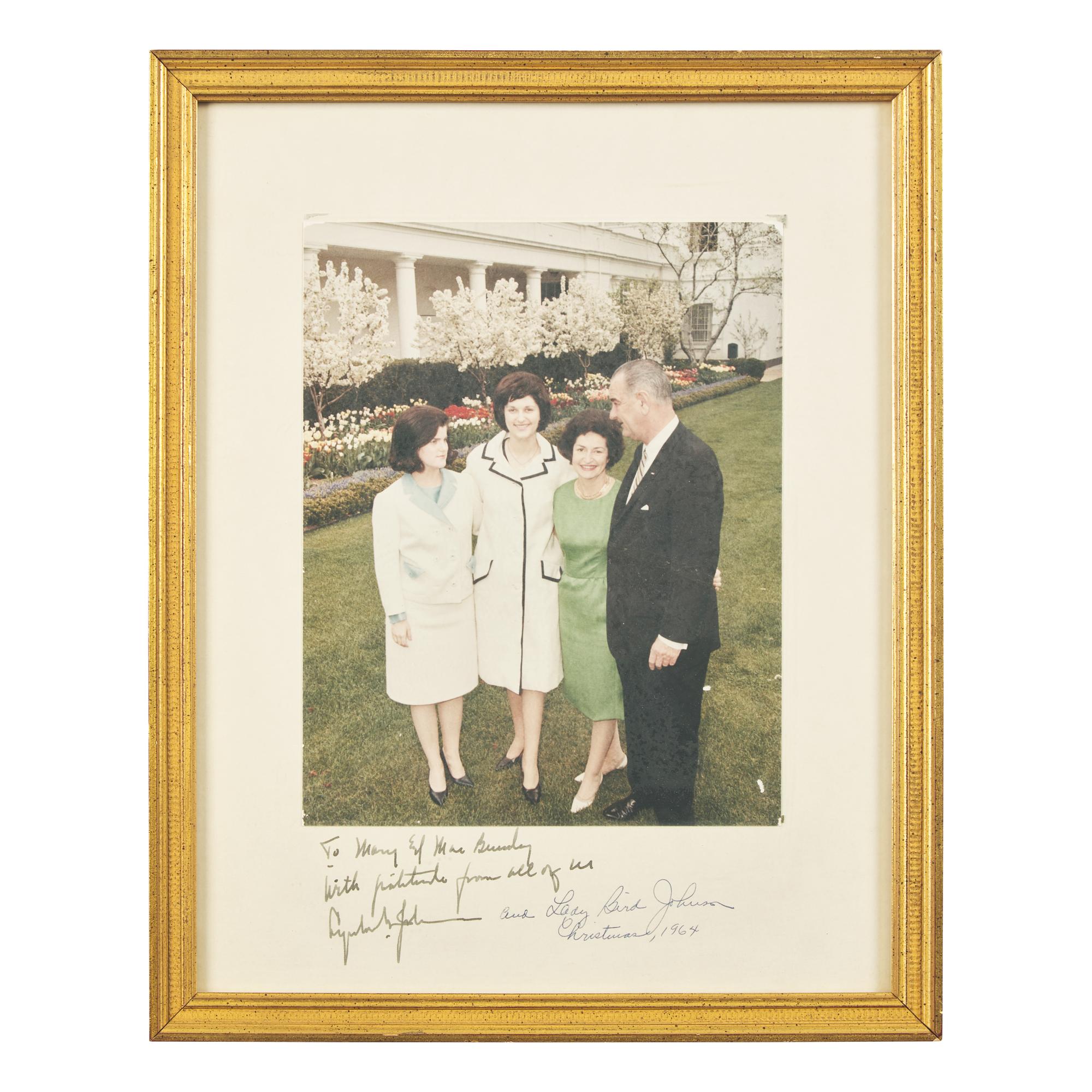 [Presidential] Johnson, Lyndon B. and Lady Bird Johnson. Group of Three Inscribed Photographs