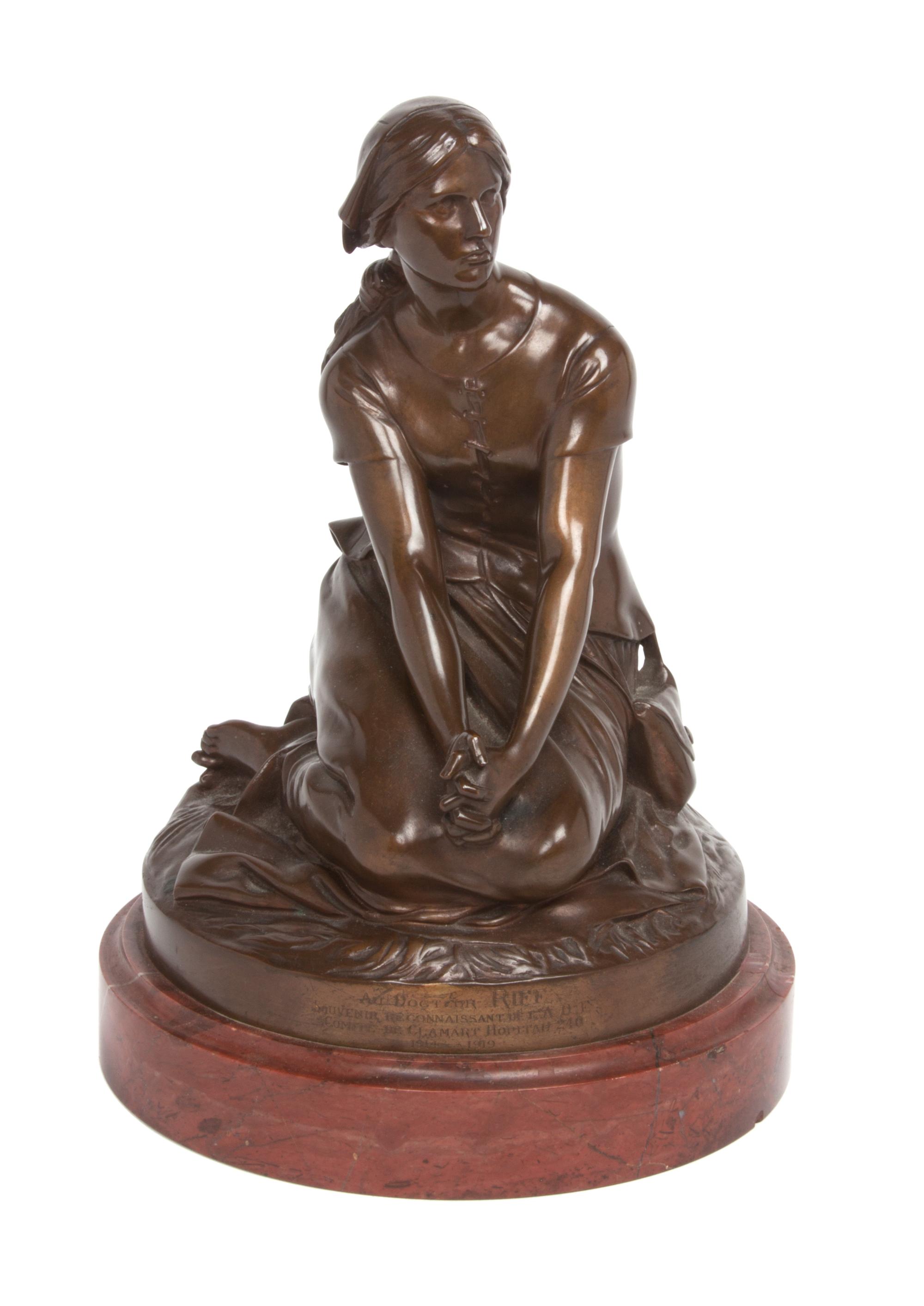 A French Bronze Figure Height 10 inches. — HENRI CHAPU (1833-1891)