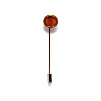 A Roman Carnelian Intaglio with Two Erotes Flanking a Tropaion — Set in a 19th century gold pin
