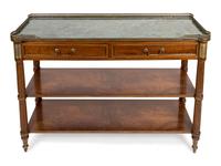 A Louis XVI Style Mahogany Console Desserte