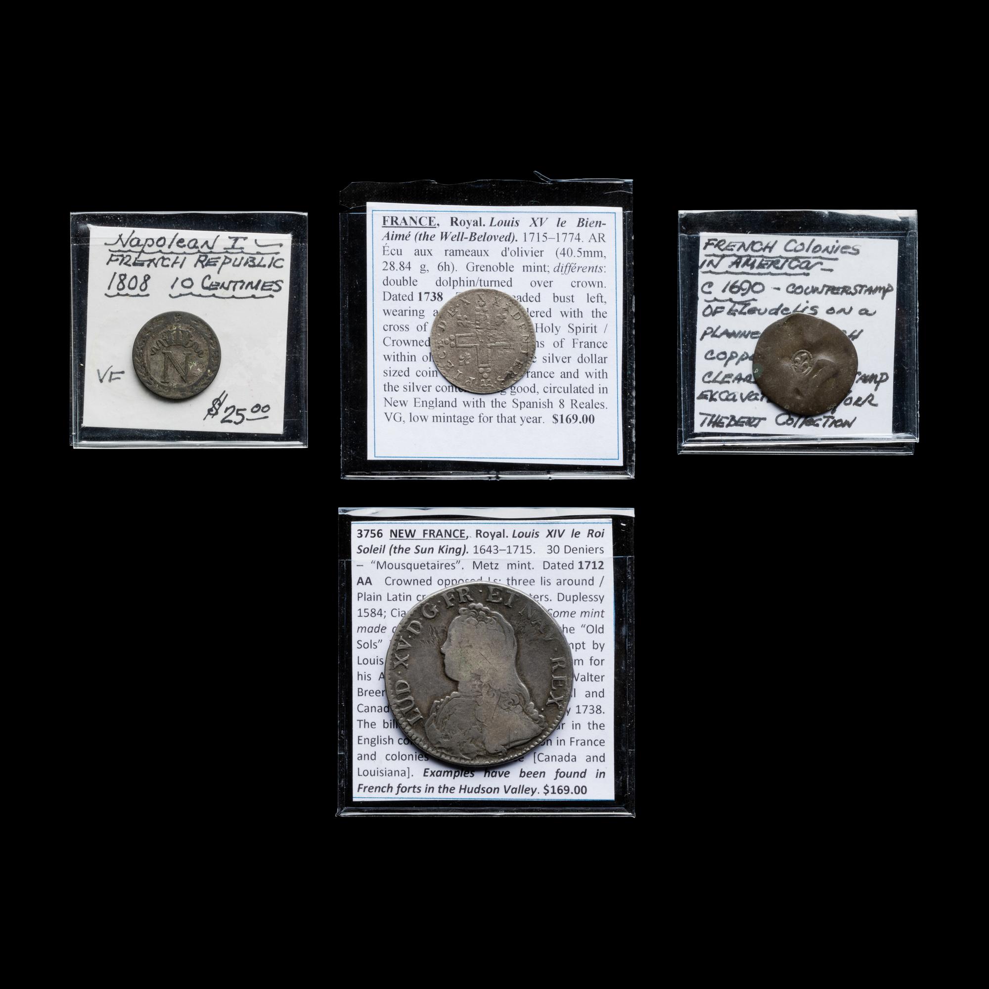 [FRANCE] A Group of Four Ancien Régime, Colonial and Empire Coins