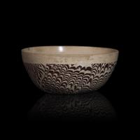 A Chinese Marbleized Pottery Bowl 絞胎盌