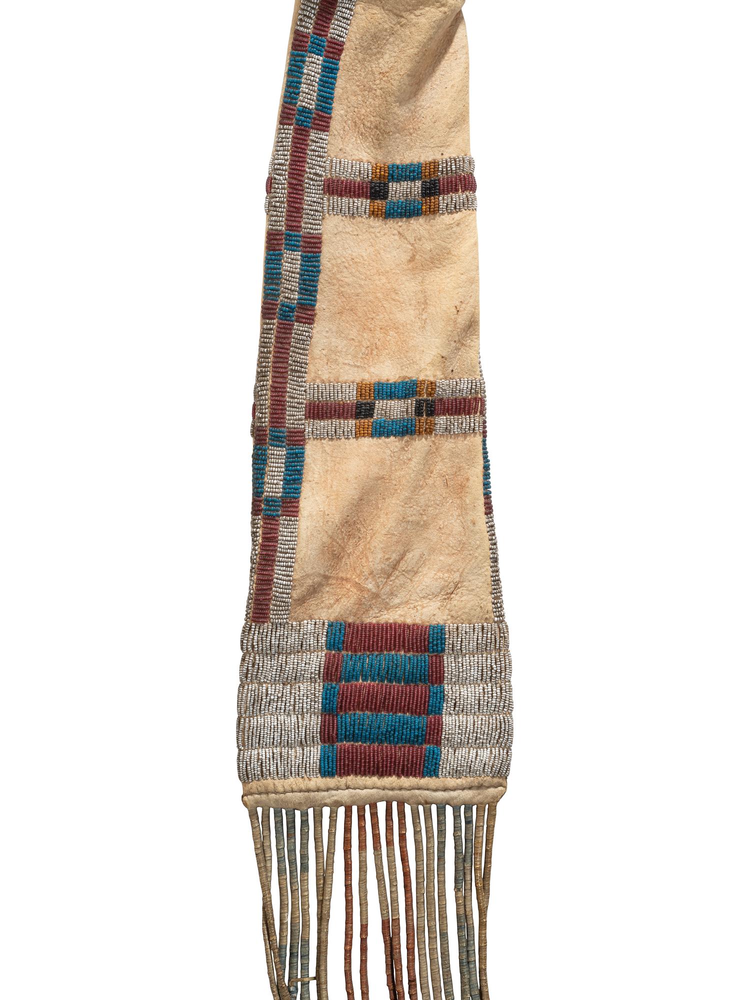 Arapaho Beaded Hide Tobacco Bag
