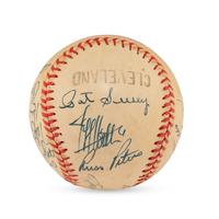 A 1943 Cleveland Indians Team Signed Autograph Baseball