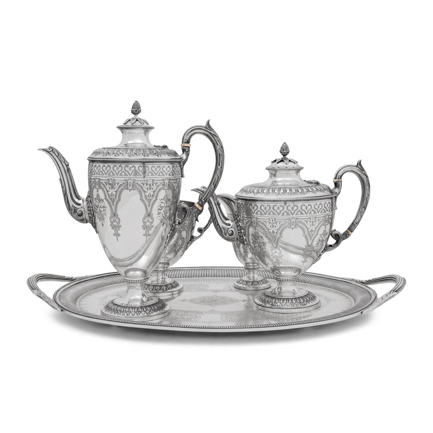A Victorian Silver Tea and Coffee Service