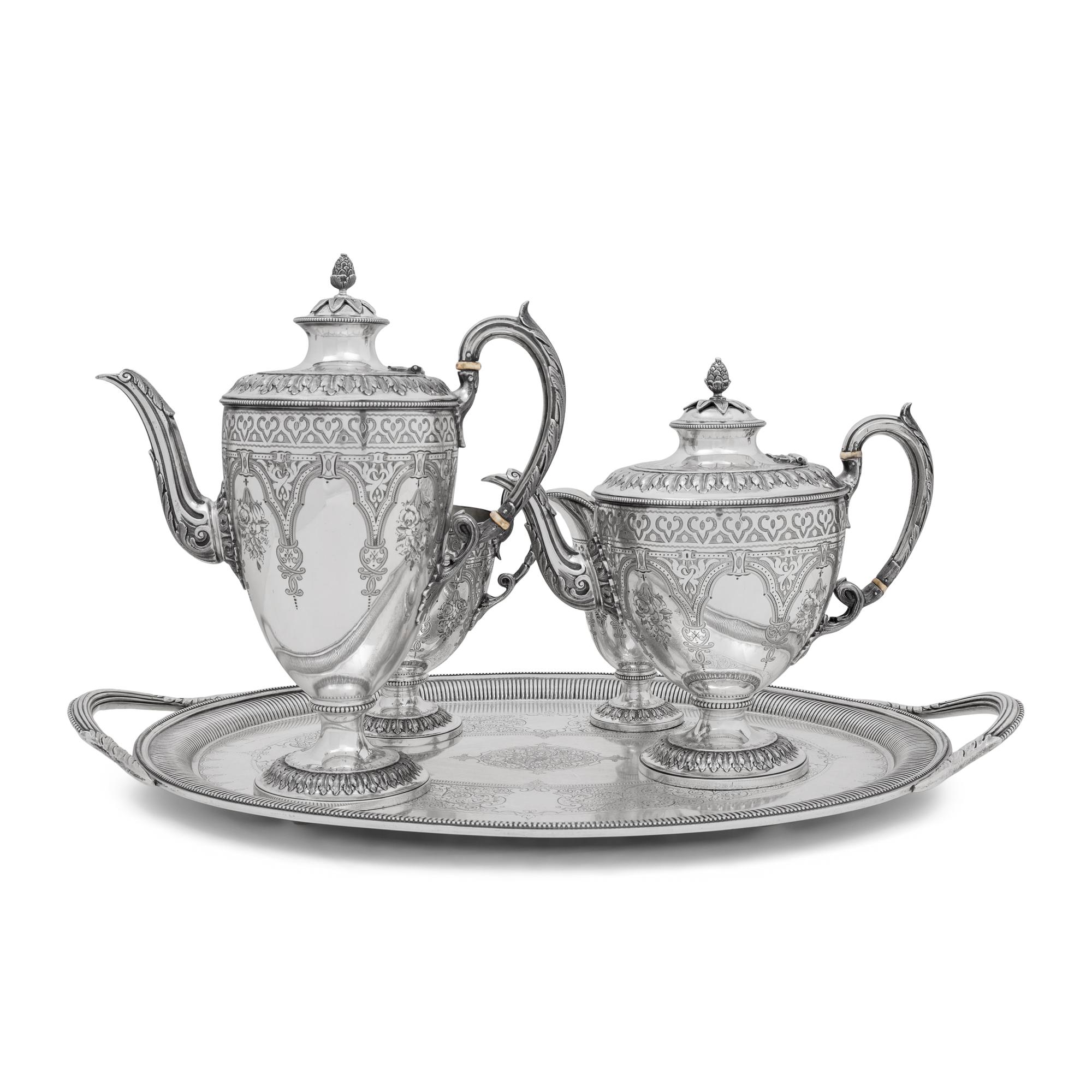 A Victorian Silver Tea and Coffee Service