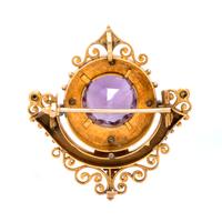 VICTORIAN, AMETHYST PENDANT/BROOCH