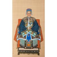 A Chinese Painting on Silk of a Court Lady