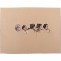 Joan Andrew, Washington Post and CNN Sketch Artist, 16 Original Sketches Documenting the 1980 Trial of Felt "Deep Throat" and Miller, Incl. Former President Nixon