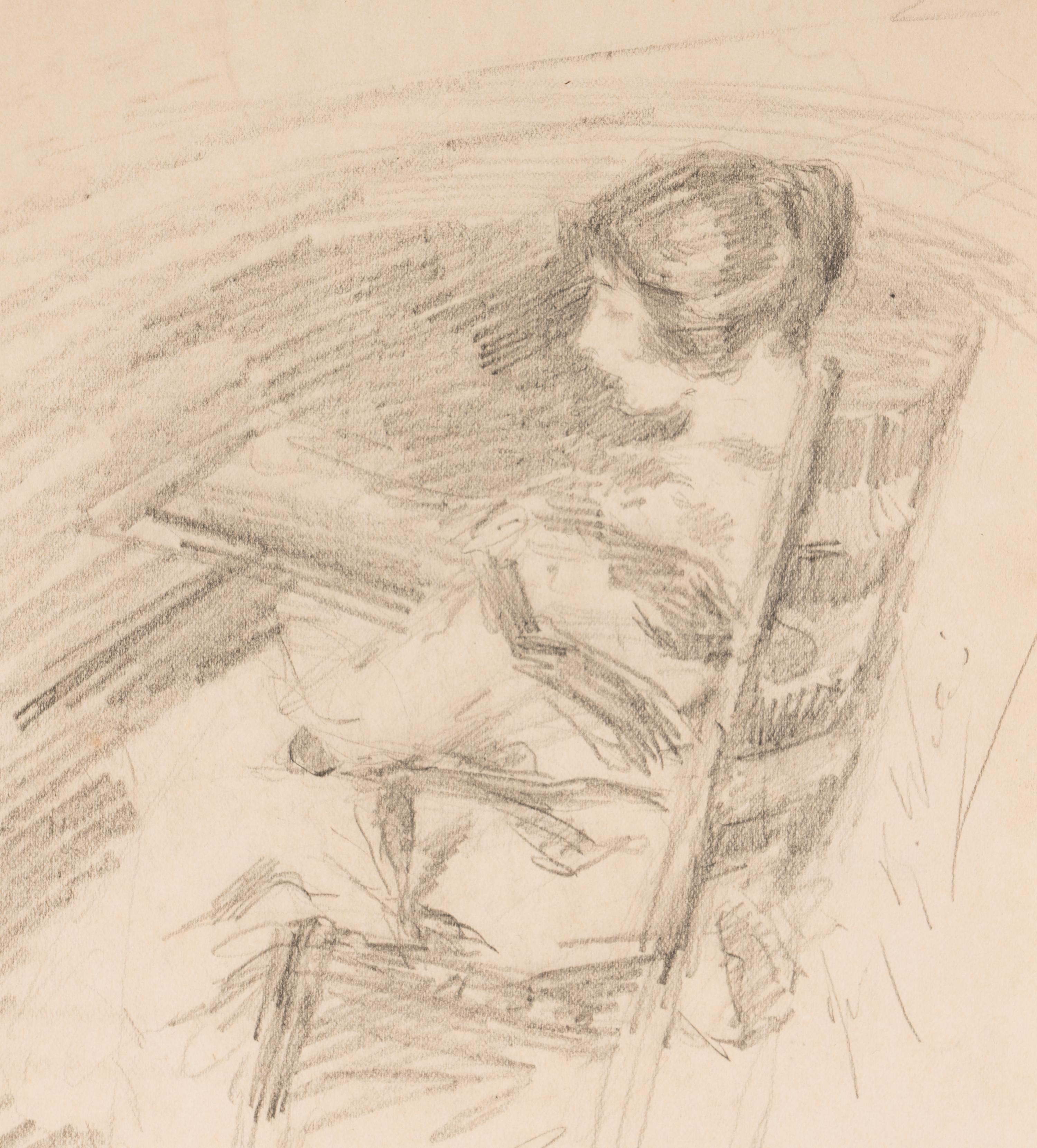 Lady at a Fireplace