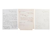 [CIVIL WAR - NAVY]. A group of 3 letters signed by Gideon Welles, comprising: