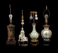 Four Chinese Ceramic Lamps