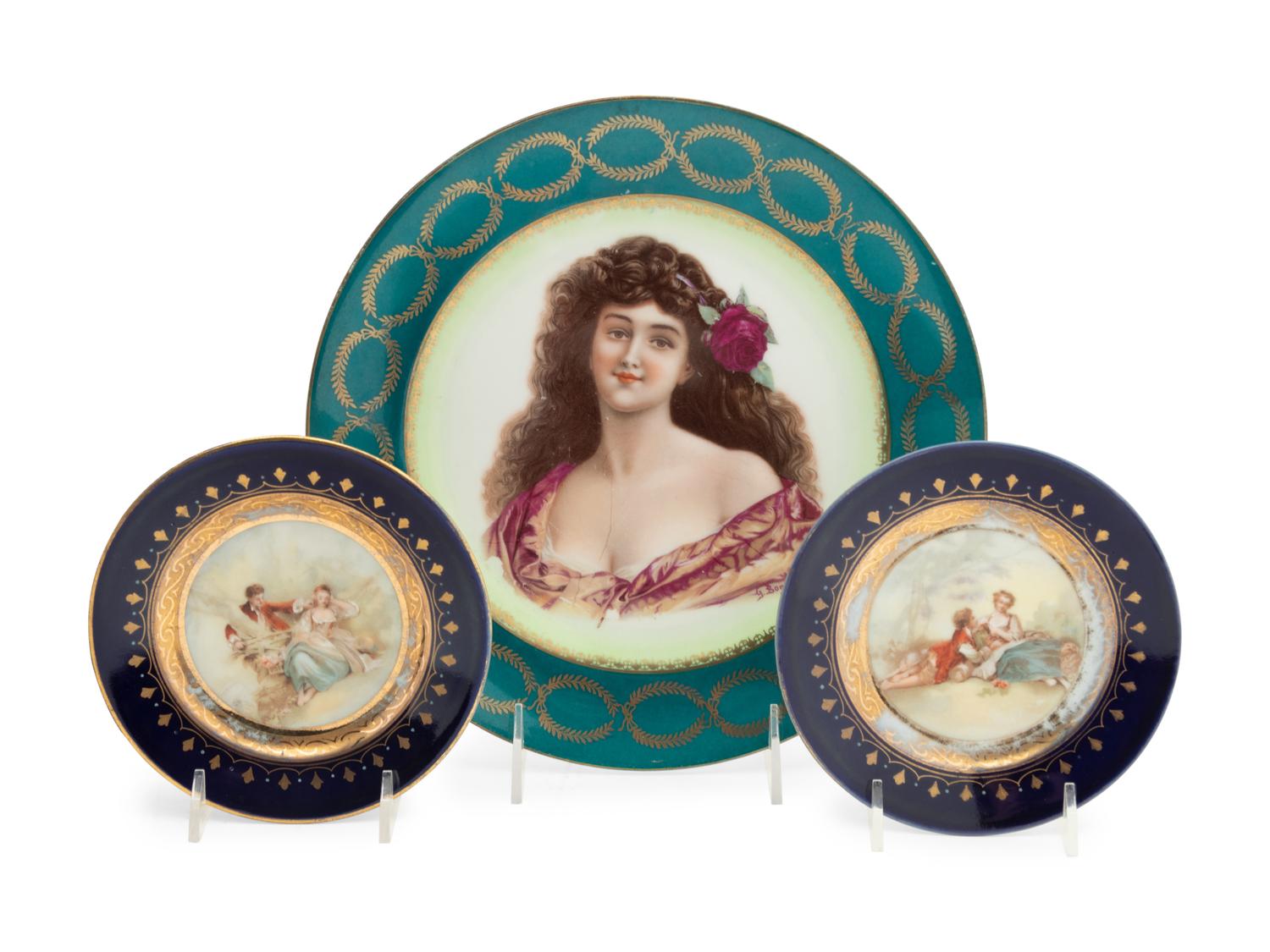 Ten Vienna Style Porcelain Articles