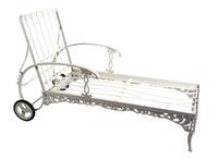 A Collection of Patio Furniture Height of chaise lounge 35 1/2 inches x length 57 inches x width 24 inches.