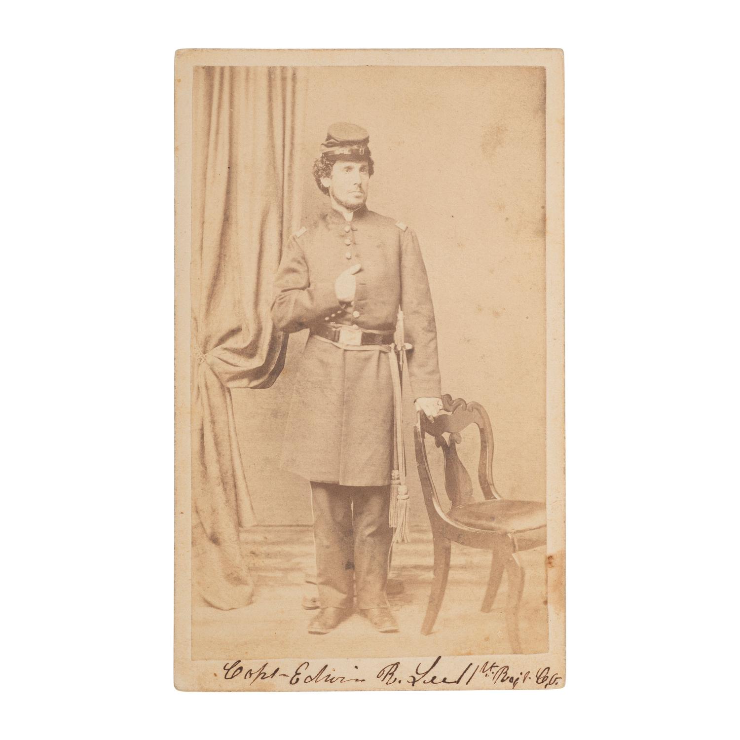 Imported US Model 1850 Foot Officers Sword Presented to Capt. E.R. Lee 11th CT from the Sharps Rifle Factory - KIA at New Bern with CDV