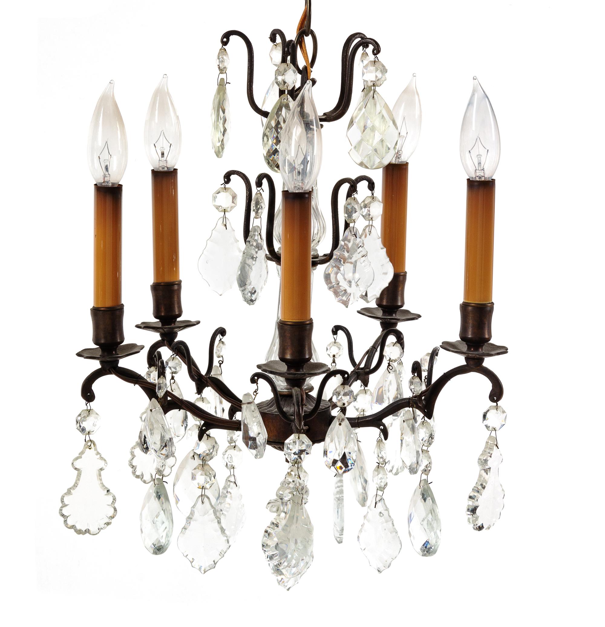 A Cased Glass Chandelier