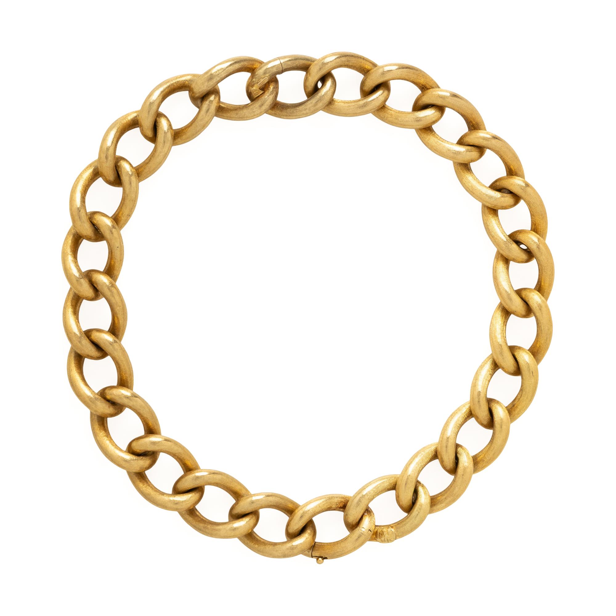 Convertible Yellow Gold Curb Link Necklace
