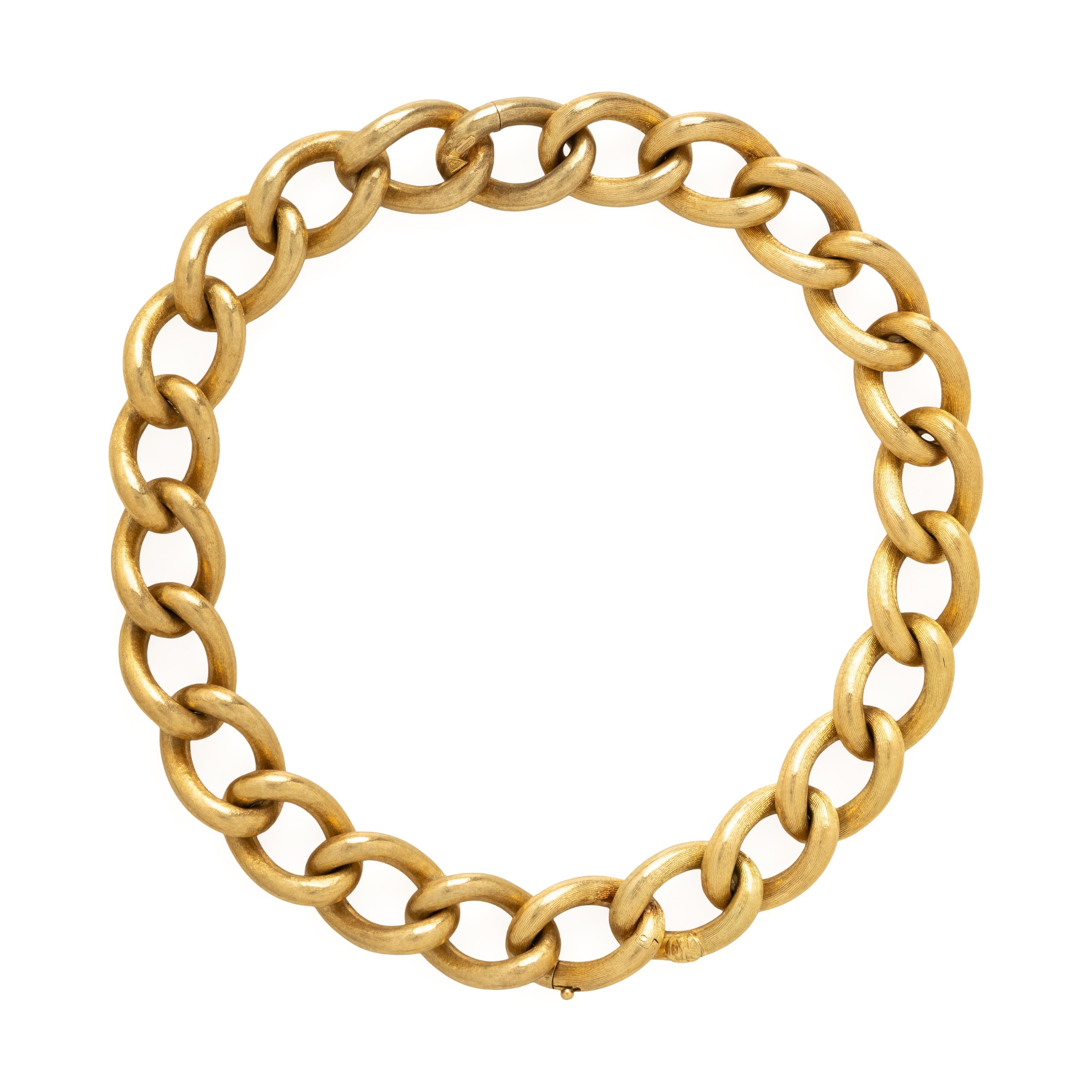Convertible Yellow Gold Curb Link Necklace