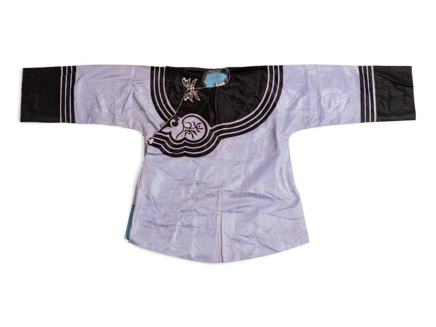 Two Chinese Silk Damask Lady's Jackets