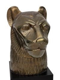 A Chapman Brass Bust of Sekhmet