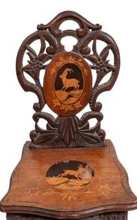 A Marquetry Music Box Chair