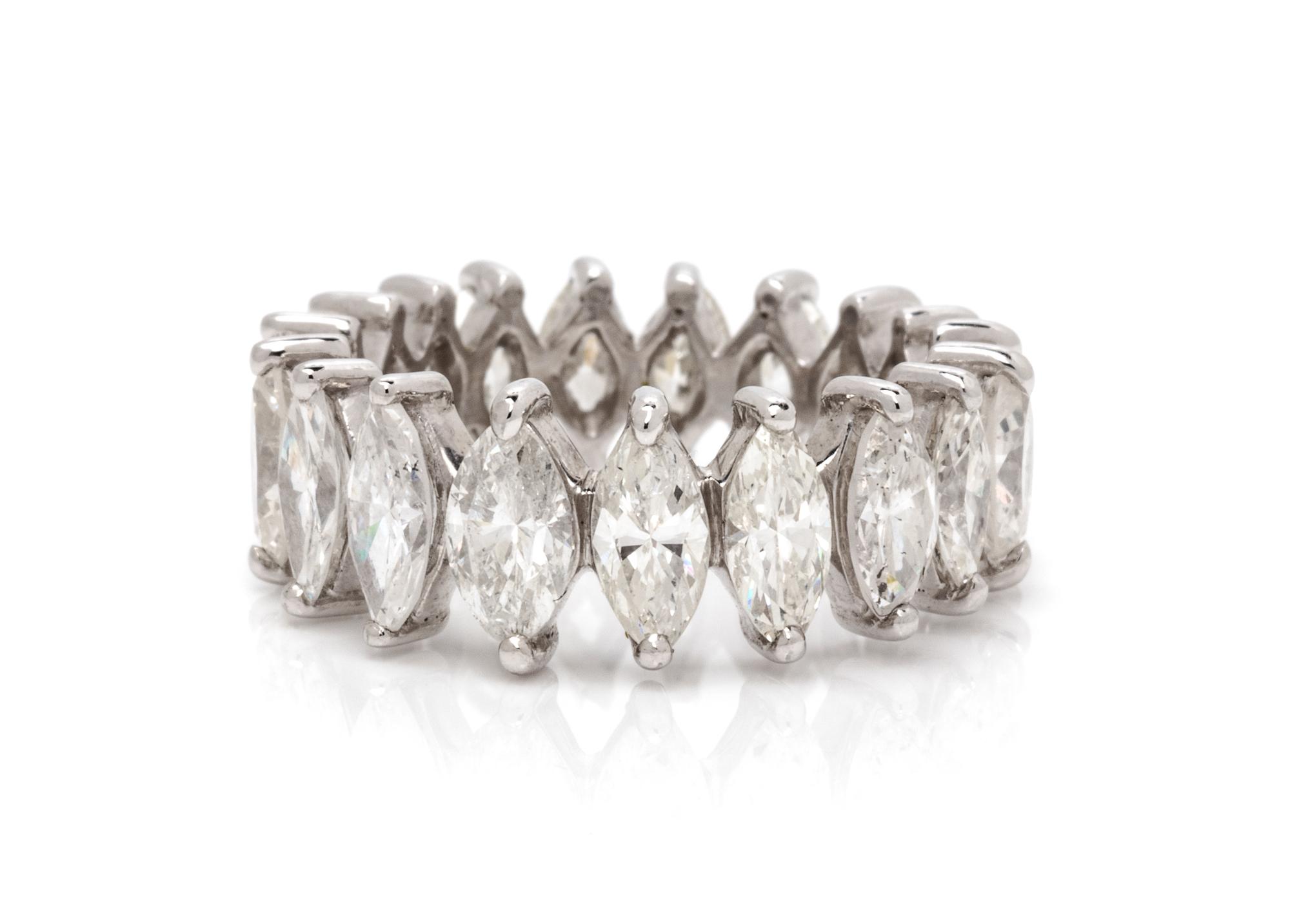 A Platinum and Diamond Eternity Band, 5.40 dwts.