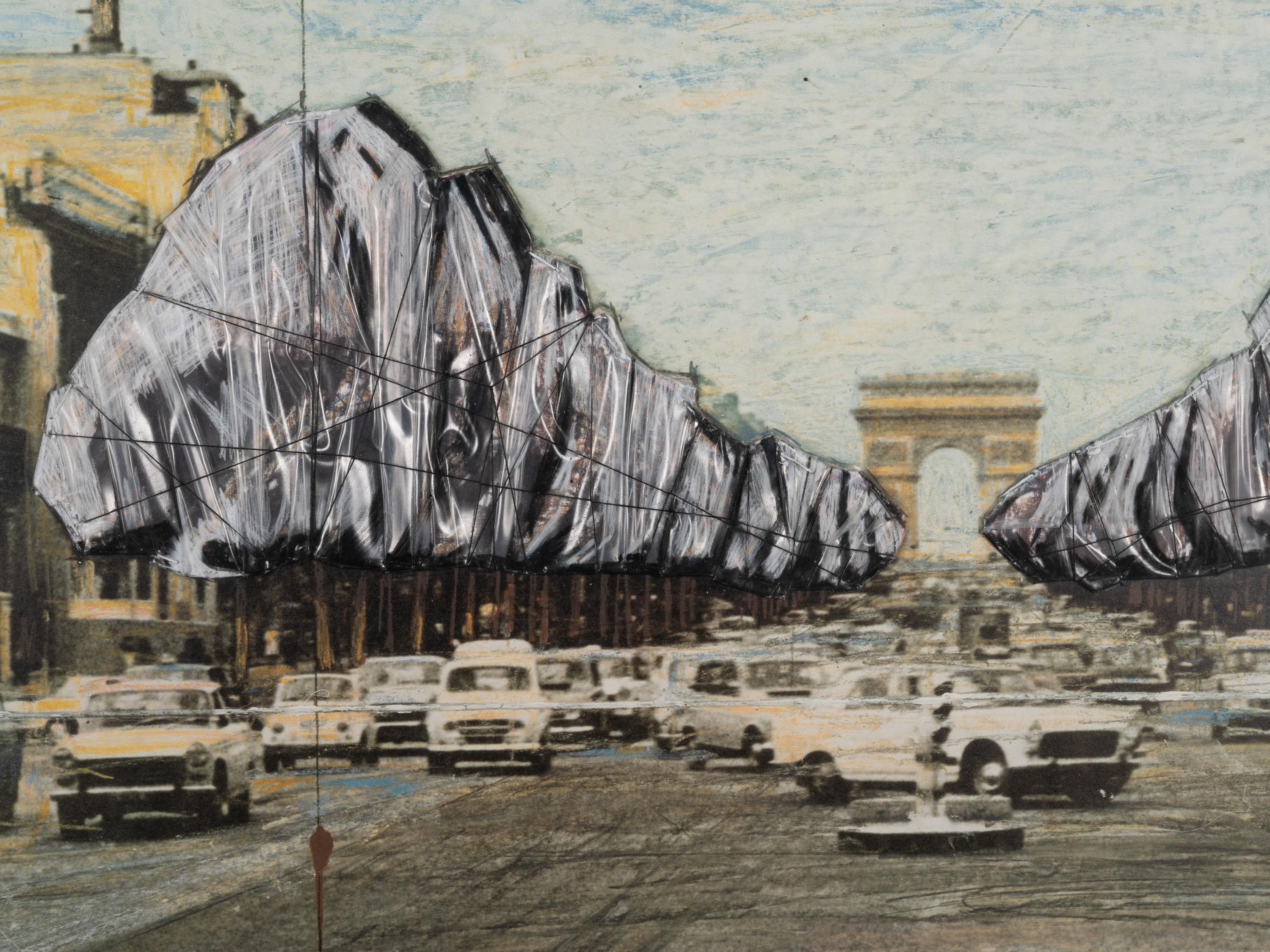 Wrapped Trees, Project for the Avenue des Champs-Elysees, Paris