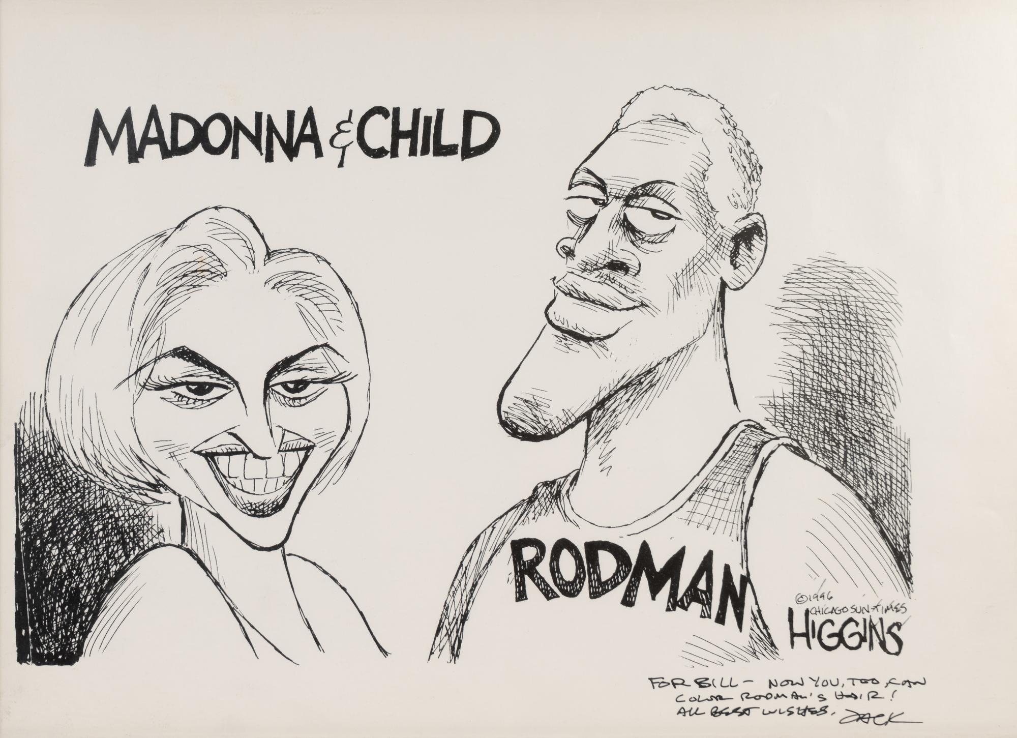 (Cartoon Art) HIGGINS, Jack (1954). A group of 7 cartoons by Jack Higgins, comprising: