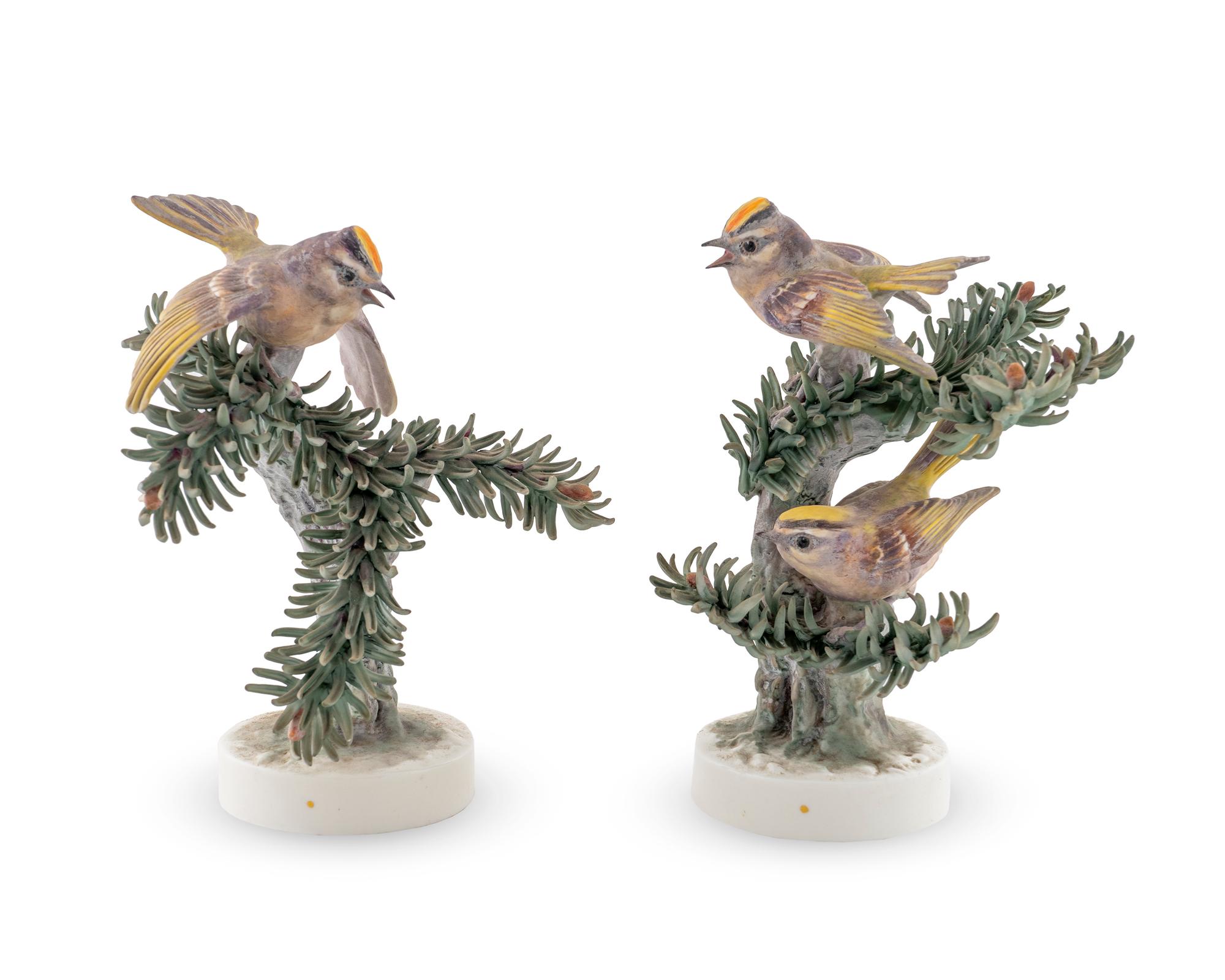 A Pair of Royal Worcester Porcelain Doughty Birds