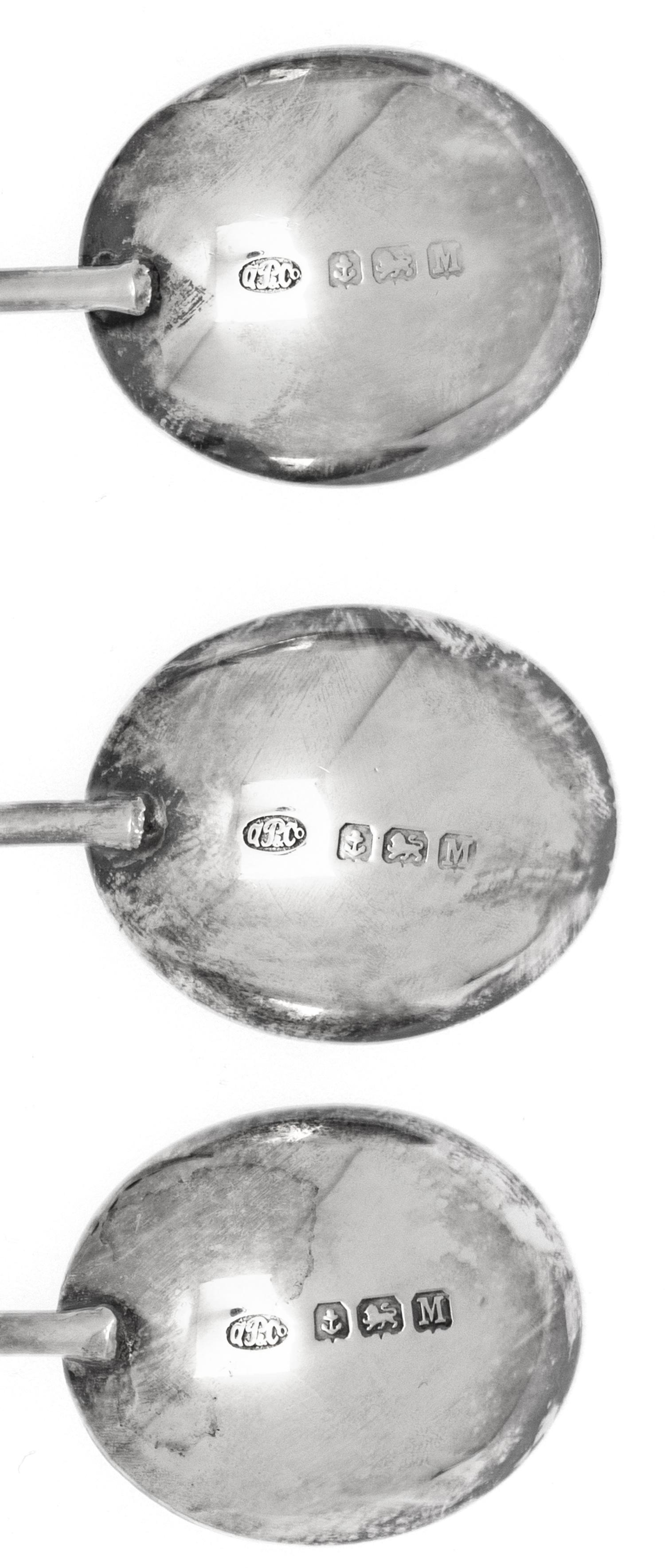 A Large Collection of English Silver Flatware Articles