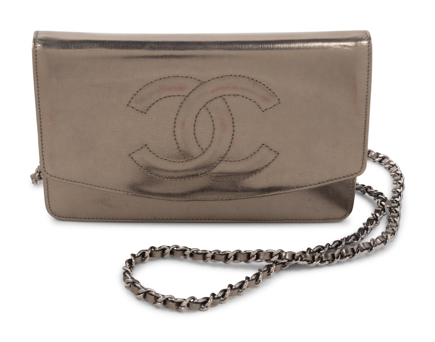 Chanel Metallic Leather Wallet Bag, 2008-2009