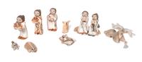 Robin Teller (b. 1954) Isleta Nativity Set Height of tallest 4 inches