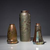 Group of 3 Luster-glazed vases