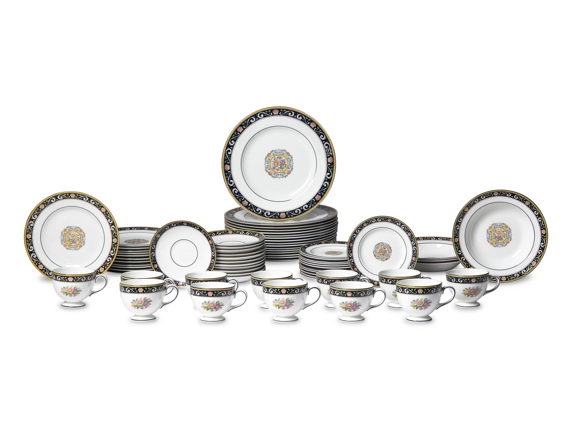 A Wedgwood Runnymede Porcelain Dinner Service
