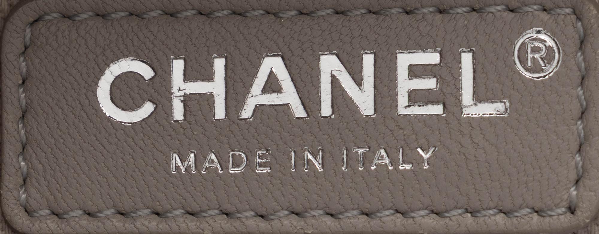 Chanel, Deauville Drawstring Bucket Bag in Striped Woven Canvas