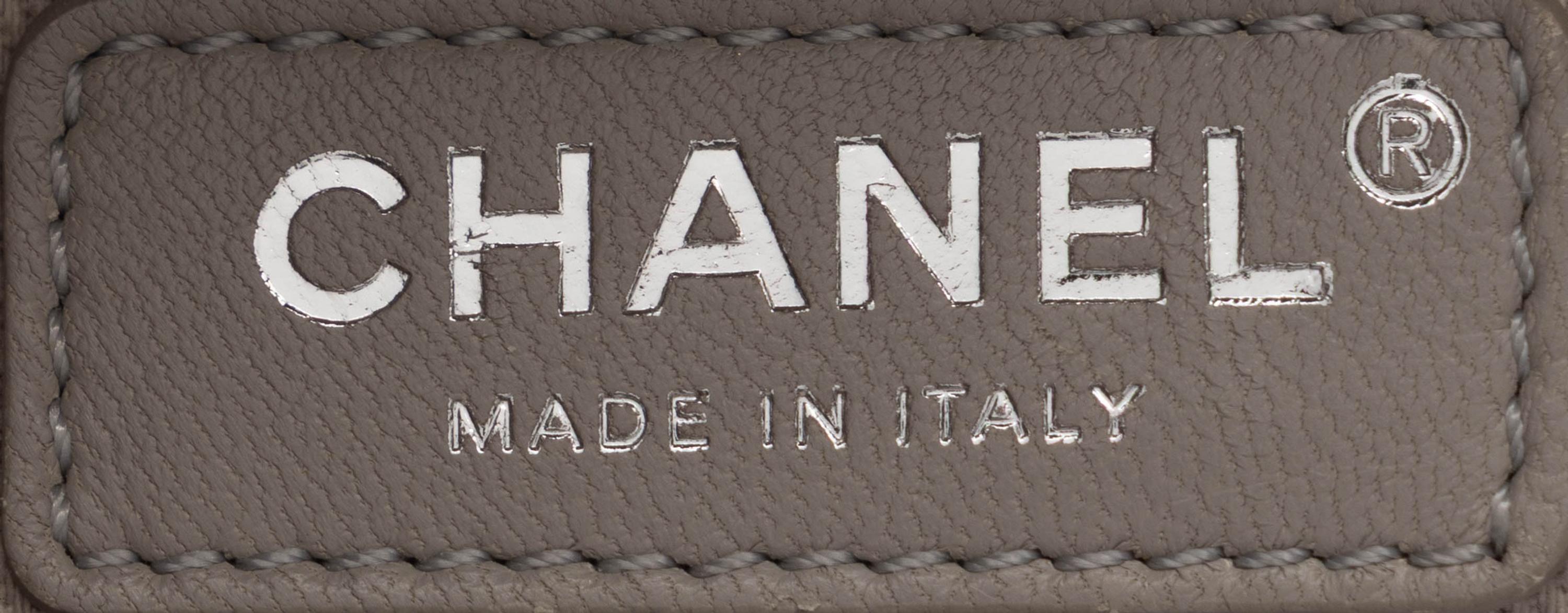Chanel, Deauville Drawstring Bucket Bag in Striped Woven Canvas