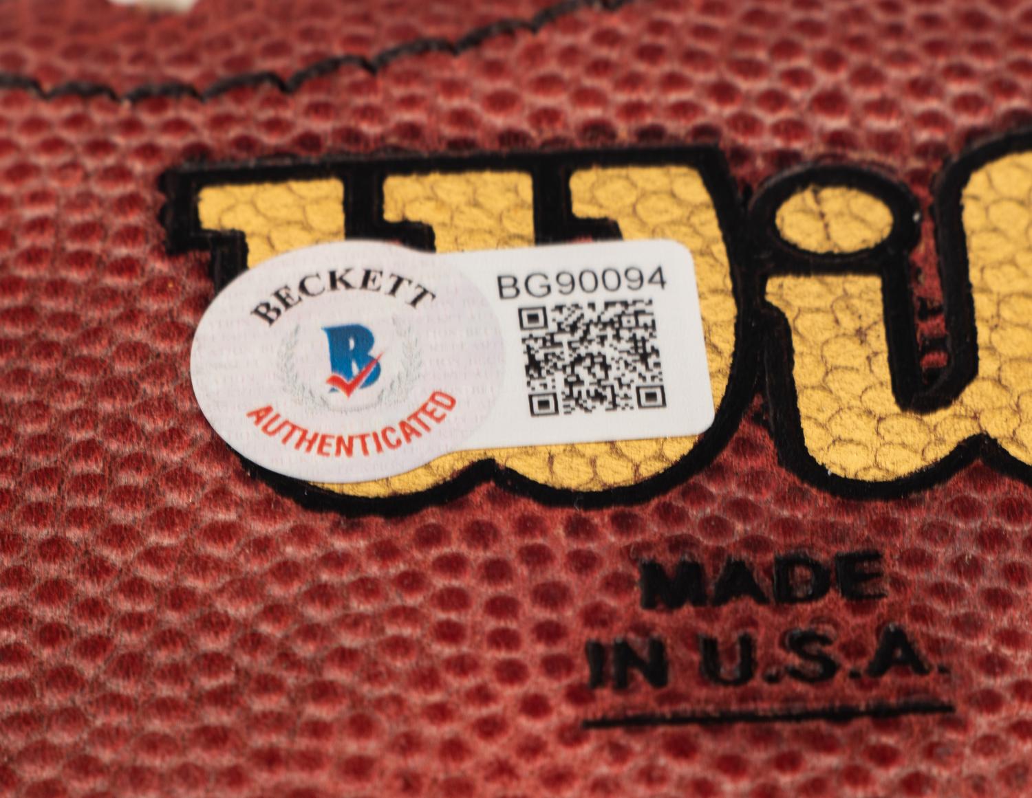 A Group of Three Chicago Bears Hall of Fame Signed Autograph Wilson Official Game Footballs Including Gale Sayers (Beckett Authentication Services BAS Certified),