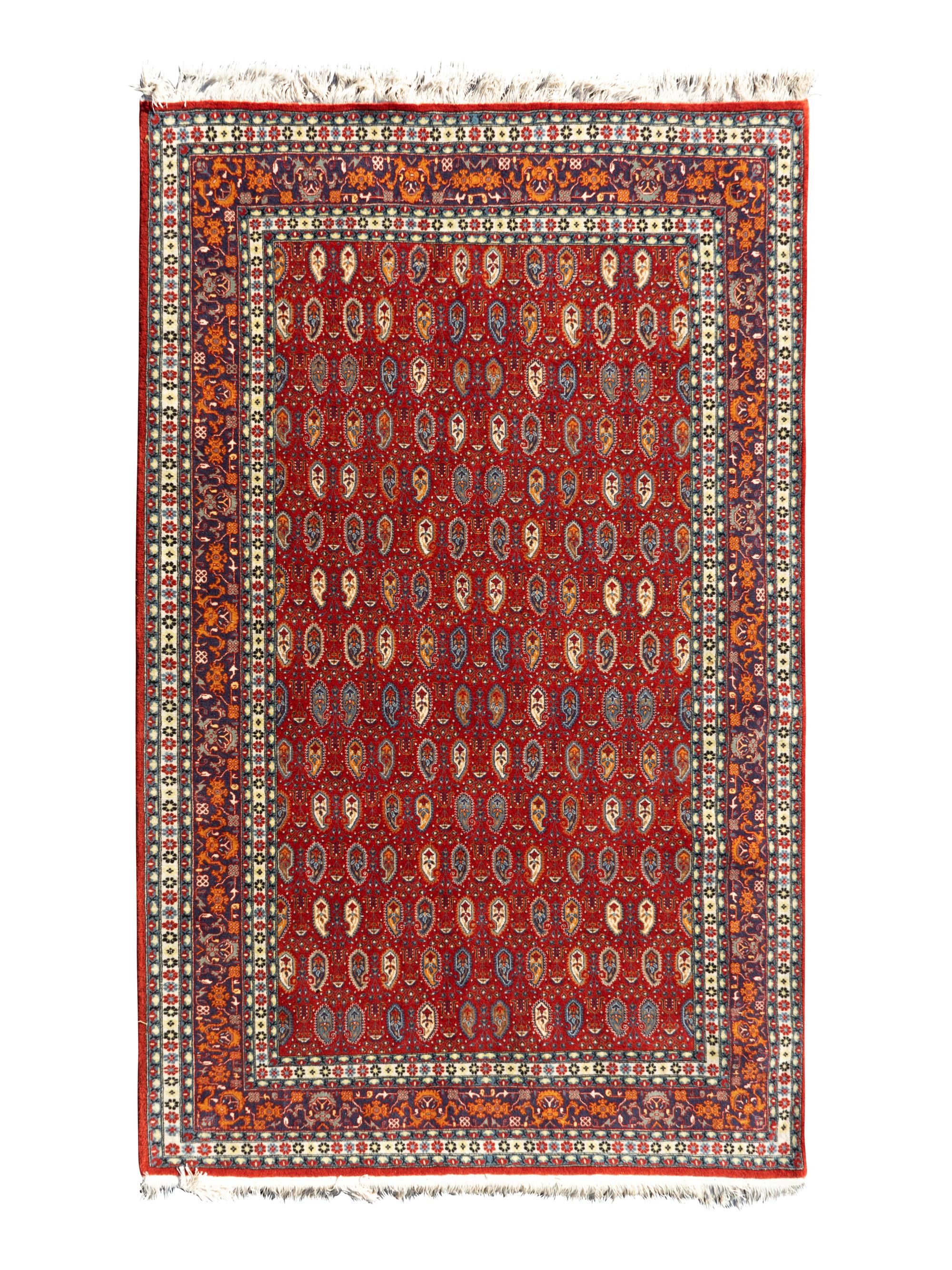 A Persian Boteh Design Wool Rug — 20TH CENTURY