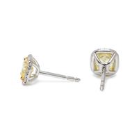 TIFFANY & CO., 'SOLESTE' FANCY INTENSE YELLOW DIAMOND AND DIAMOND STUD EARRINGS