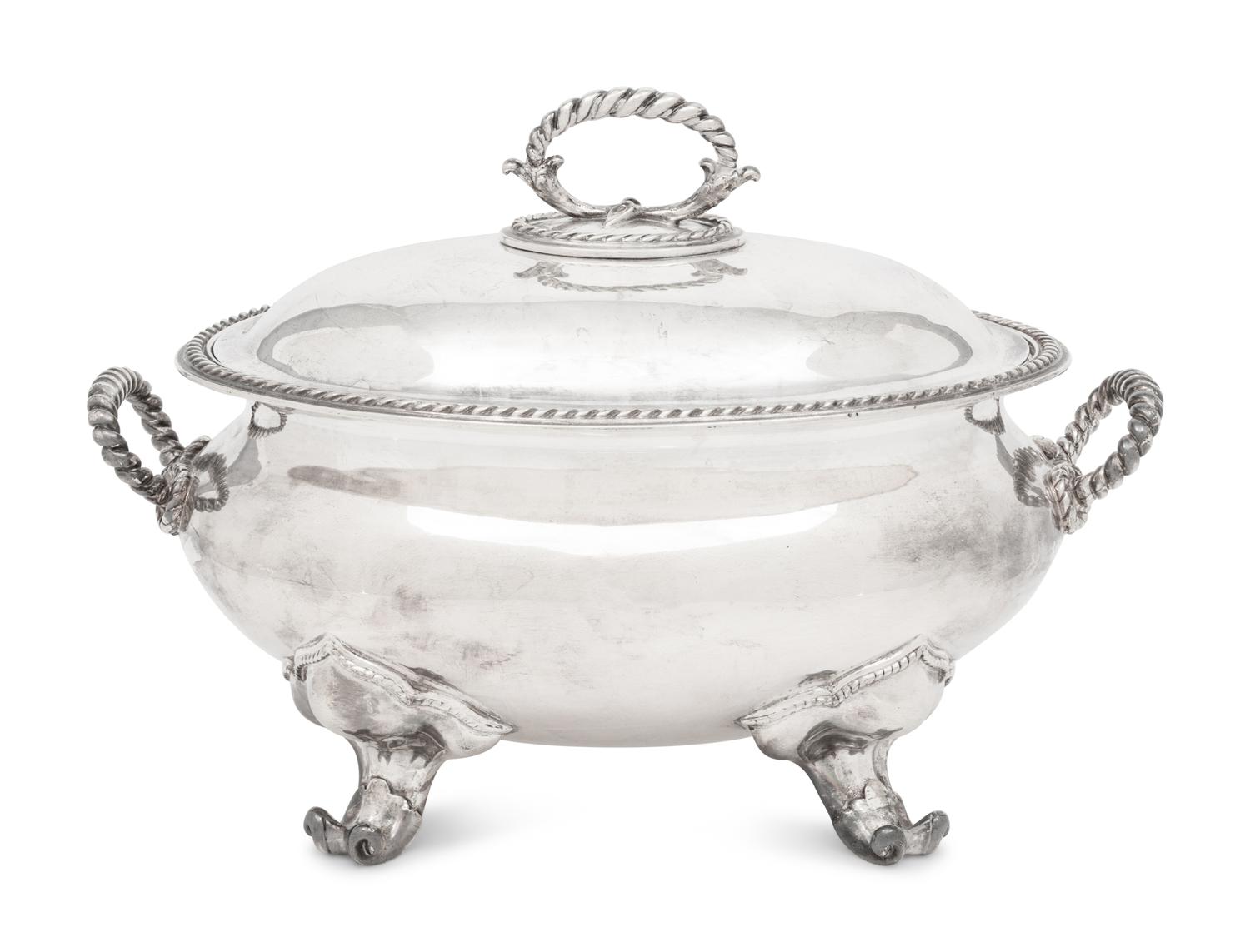An English Silver-Plate Covered Tureen